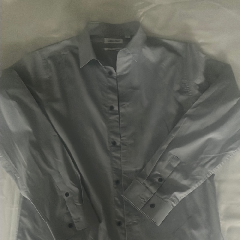 Calvin Klein Charcoal Button-Up Shirt